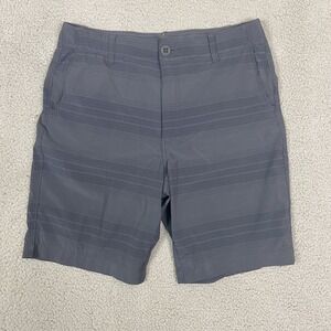 Eddie Bauer Ascend Striped Adult 32 Blue‎ Nylon Performance Travel Mid Rise Mens